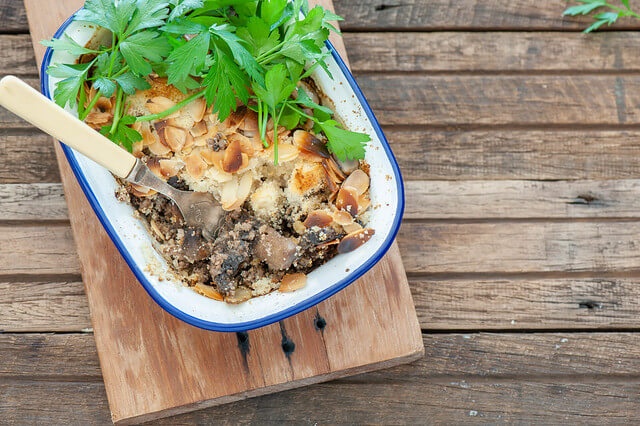 Creamy Mushroom, Beef & Almond Pies