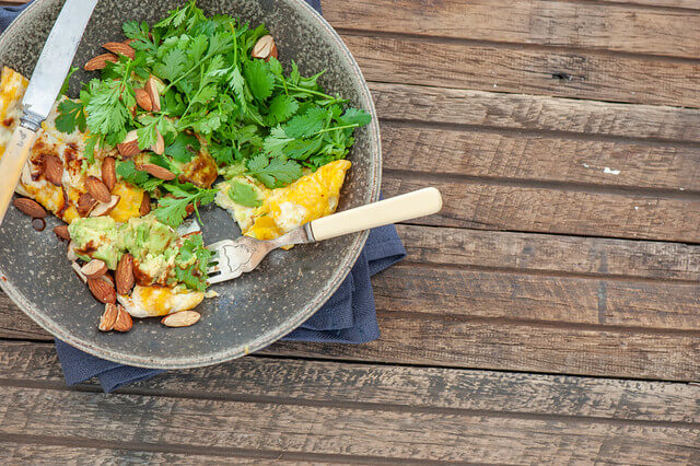 Mexican Omelette with Smashed Avo
