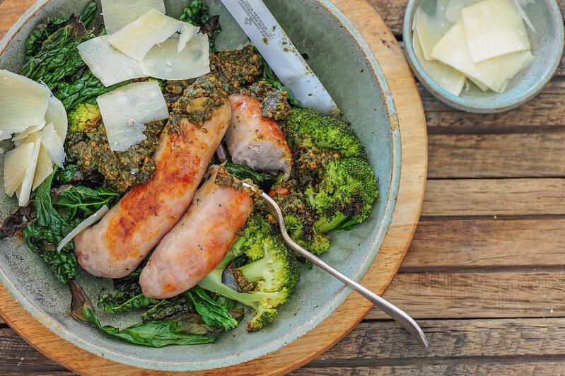 sausage broccoli pesto
